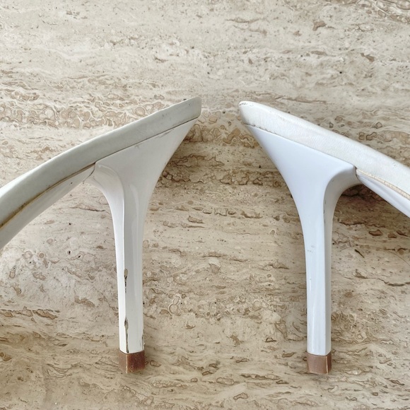 Vintage Dior Logo Plate Mule Sandal Heels - Picture 7 of 10